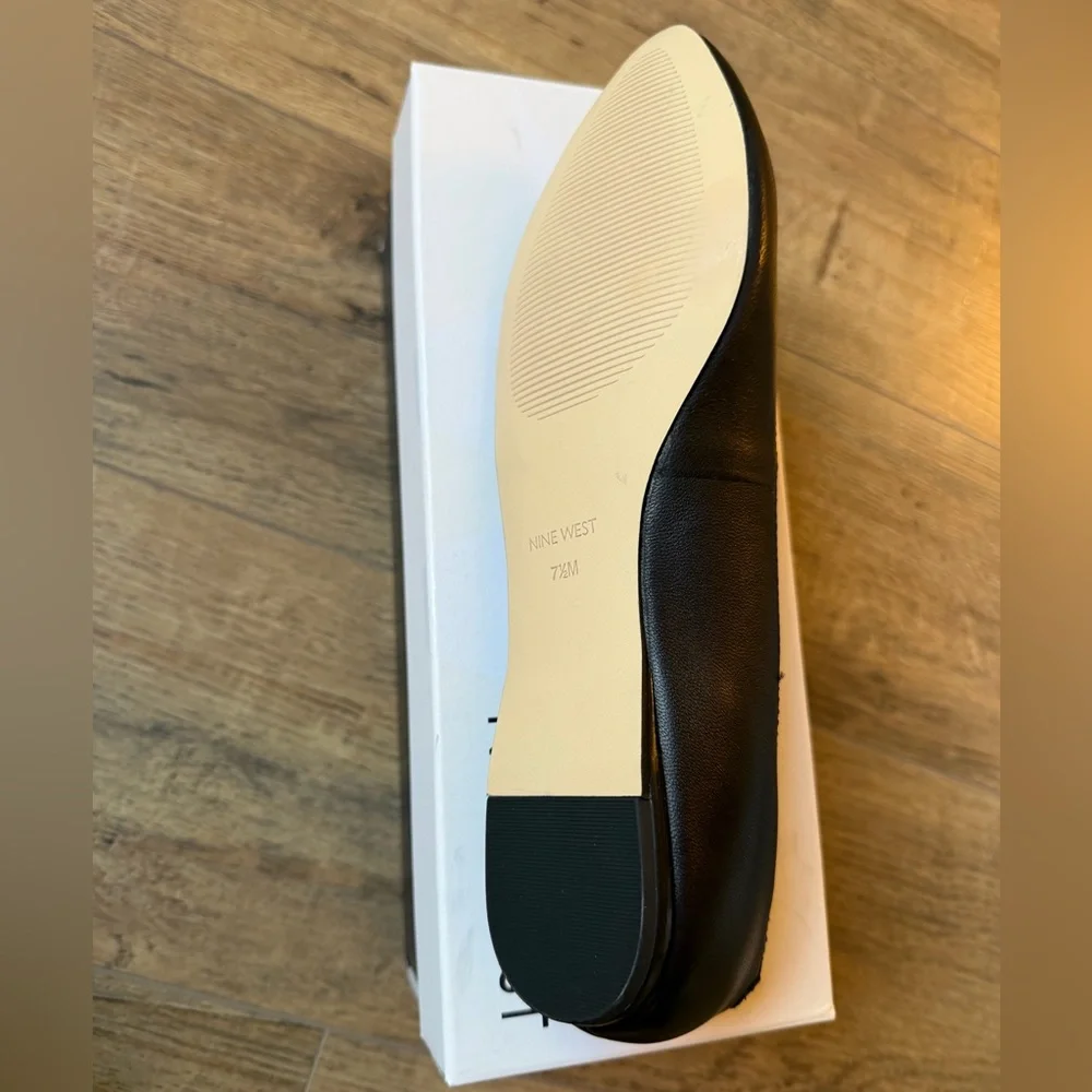 Nine West Speakup Black Leather 7.5 - Picture 3 of 4